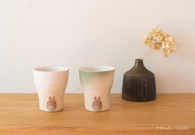 Pair cups of Shigaraki pottery "Totoro"